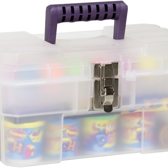 Plastic Art/Craft/Medical/Tool Storage Box - 14” clear with removable tray - Picture 6 of 9